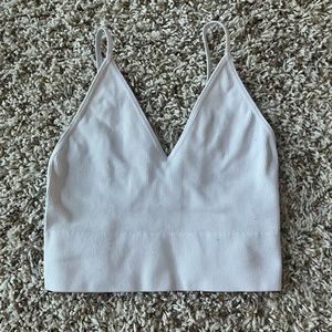 white v-neck tank top